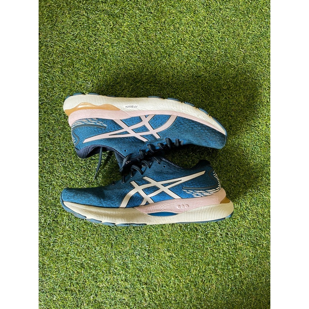 Asics Gel-Nimbus 24 Womens US 10 Running Shoes Blue Barely Rose Athletic Sneaker - Picture 4 of 7